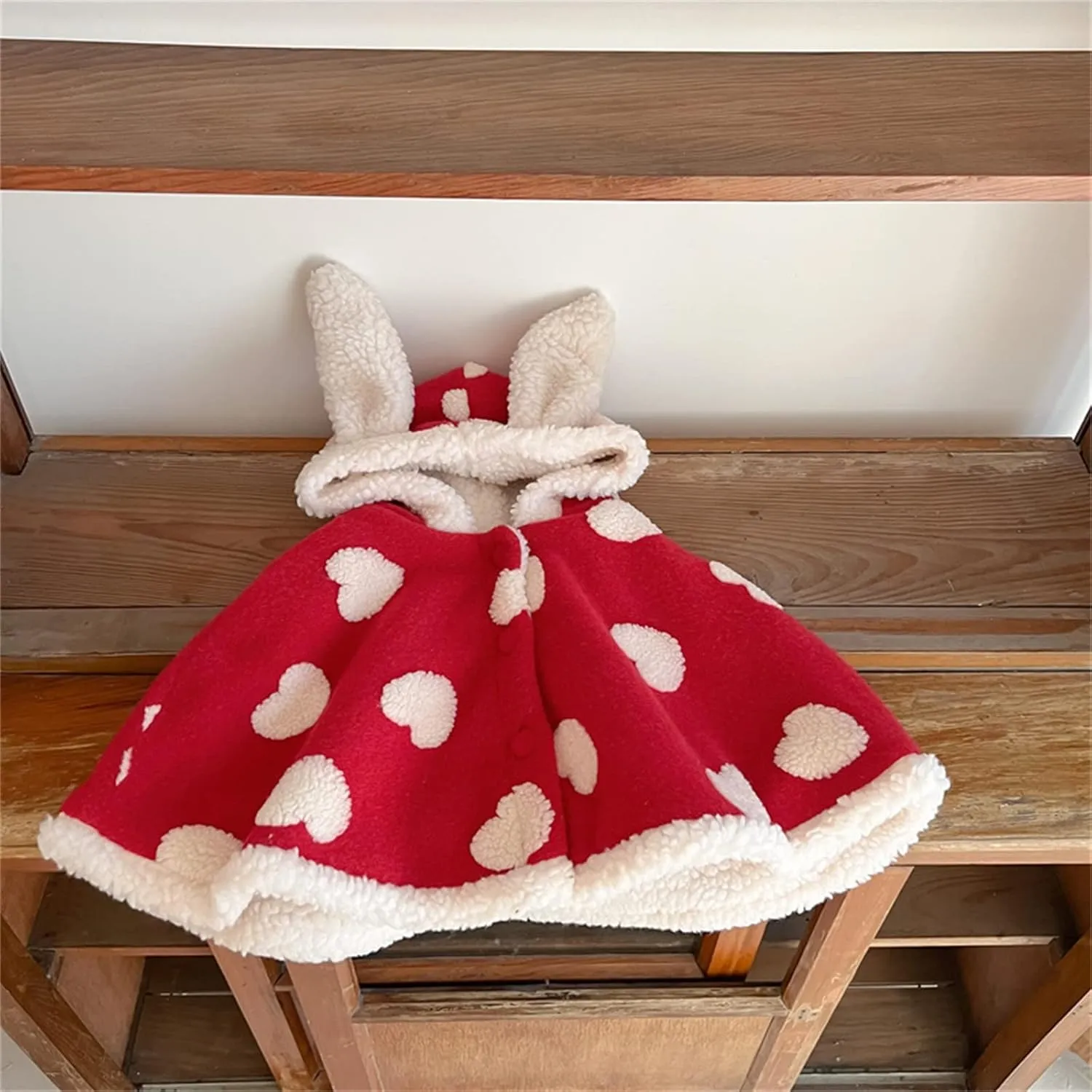 Baby Toddler Boys Girls Wool Blend Winter Hooded Outerwear Capes Poncho Coat Kids Coats Girls
