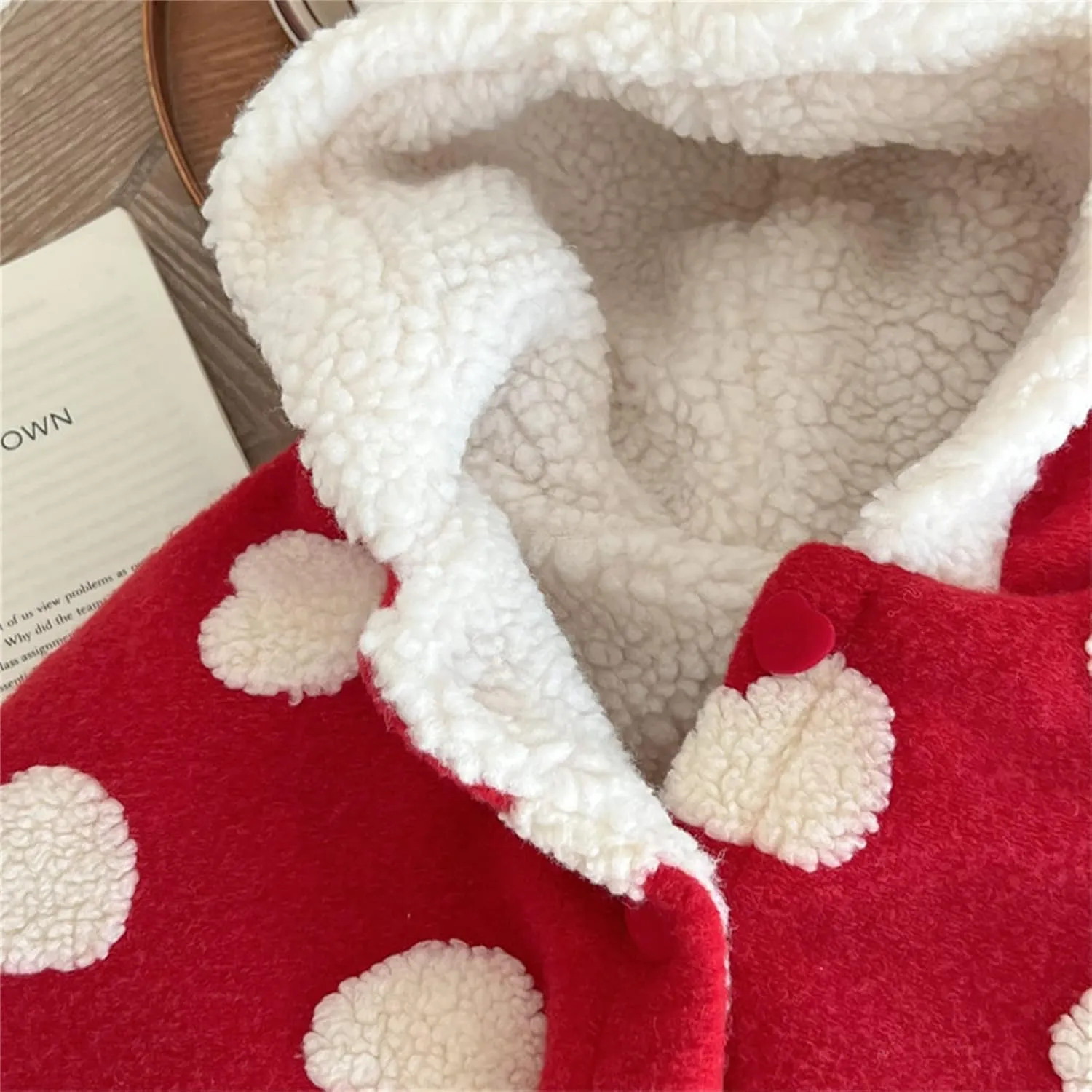 Baby Toddler Boys Girls Wool Blend Winter Hooded Outerwear Capes Poncho Coat Kids Coats Girls
