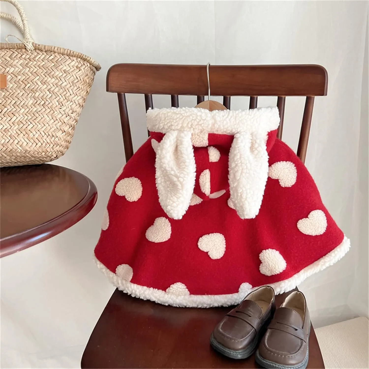 Baby Toddler Boys Girls Wool Blend Winter Hooded Outerwear Capes Poncho Coat Kids Coats Girls