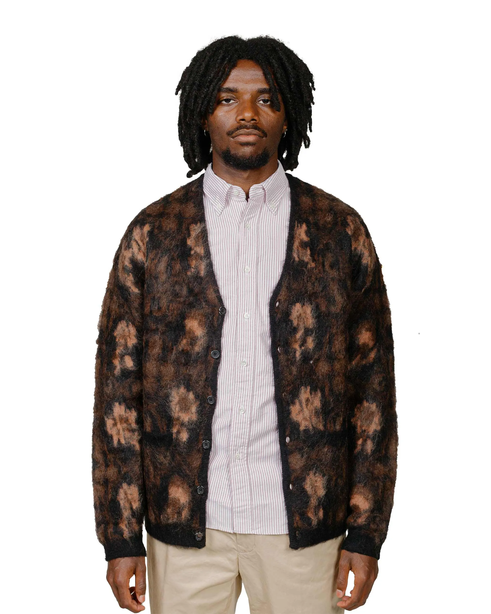 Beams Plus Cardigan Botanical Black