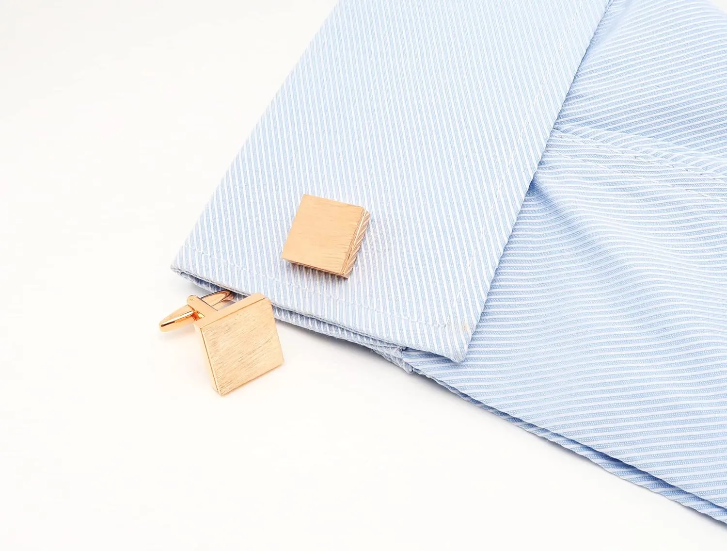 Brushed Metal Square Metal Cufflinks for Men In Gift Box Silver/Black/Gold Plated/Rose Gold Men's Cuff Link for Wedding Shirt Party Business Regular Anniversary Dress