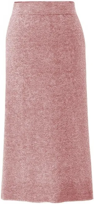 ebossy Women's Winter Warm High Waist Side Slit Wool Blend Long Skirts Rib Knit Stretchy Bodycon Pencil Skirt
