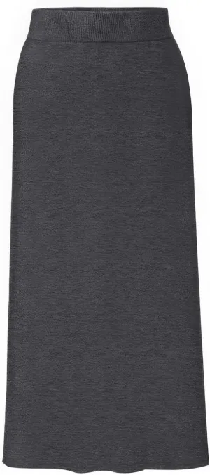 ebossy Women's Winter Warm High Waist Side Slit Wool Blend Long Skirts Rib Knit Stretchy Bodycon Pencil Skirt