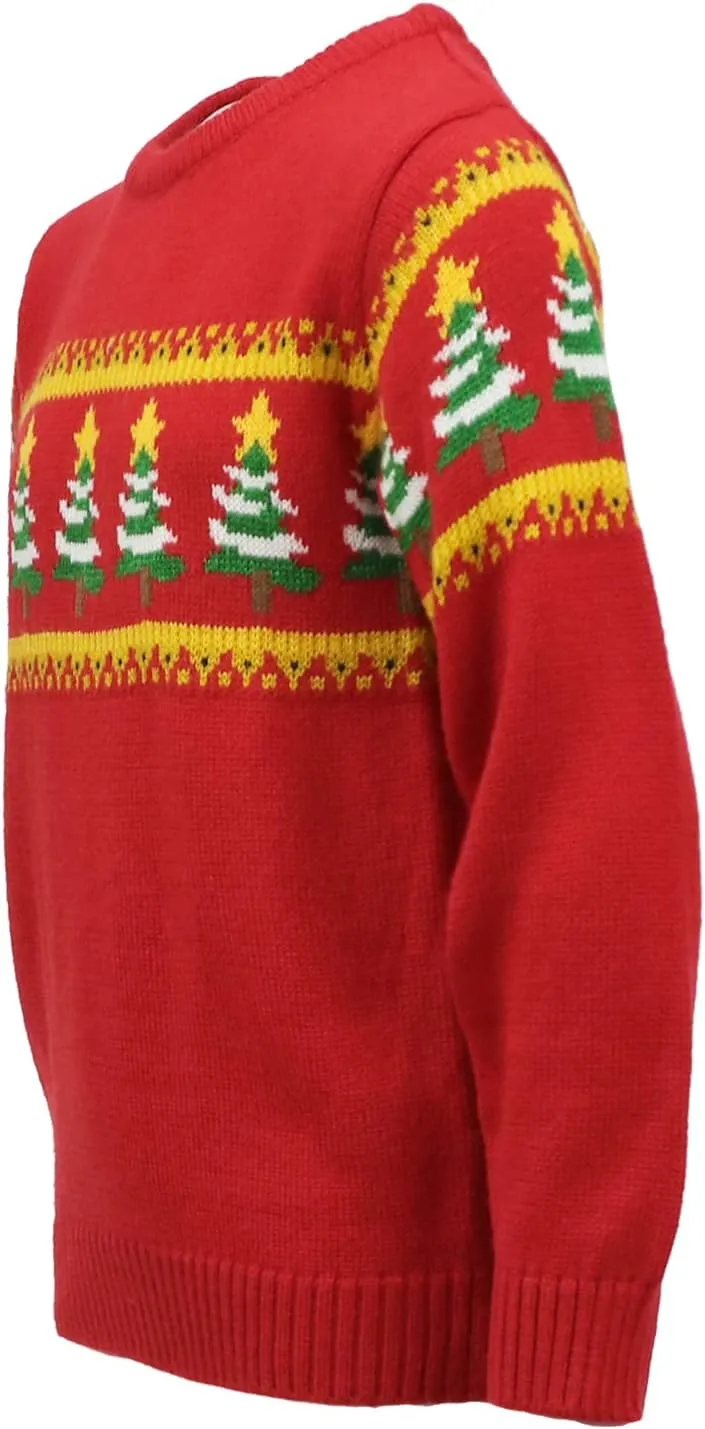 KIMU Boys' Long Sleeve Knit Pullover Christmas Sweater Crewneck Holiday Sweater Shirt