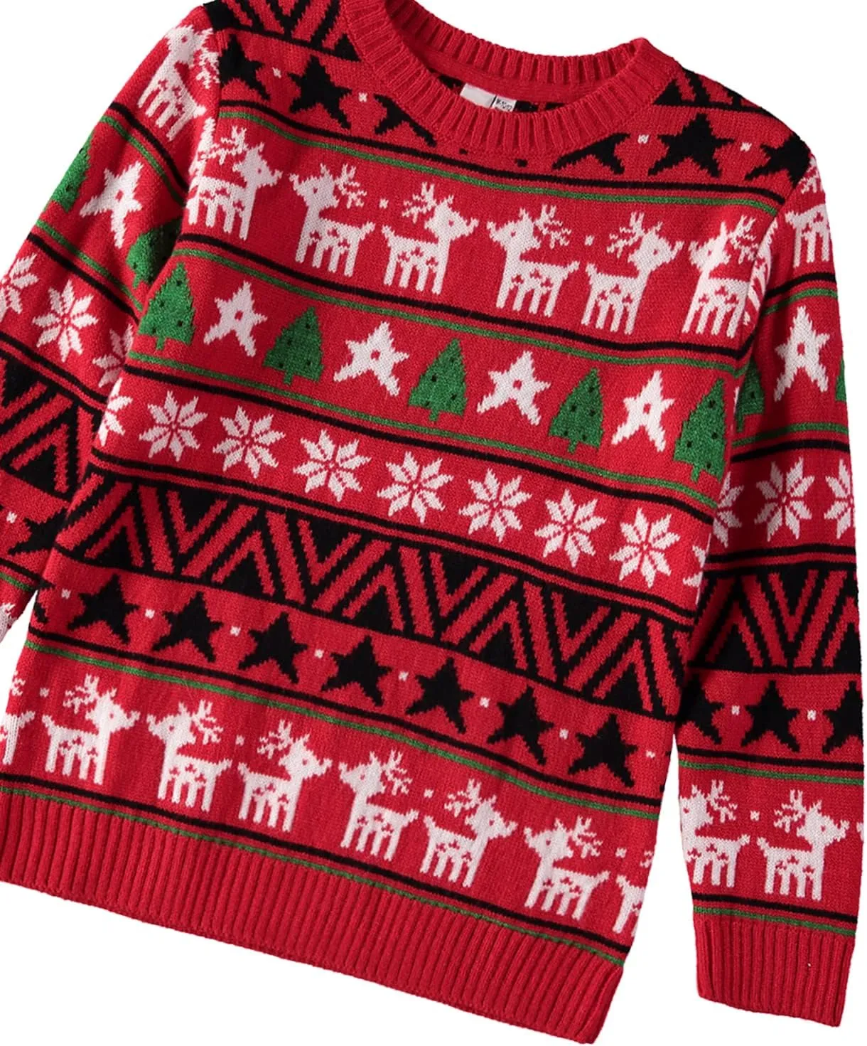 KIMU Boys' Long Sleeve Knit Pullover Christmas Sweater Crewneck Holiday Sweater Shirt