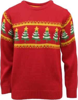 KIMU Boys' Long Sleeve Knit Pullover Christmas Sweater Crewneck Holiday Sweater Shirt