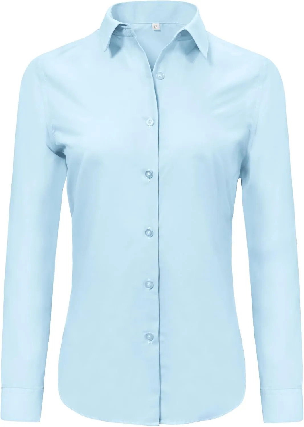 Ruisin Super Soft Wrinkle Free Button Down Shirts for Women Solid Long Sleeve Striped Formal Work Dress Blouses Tops