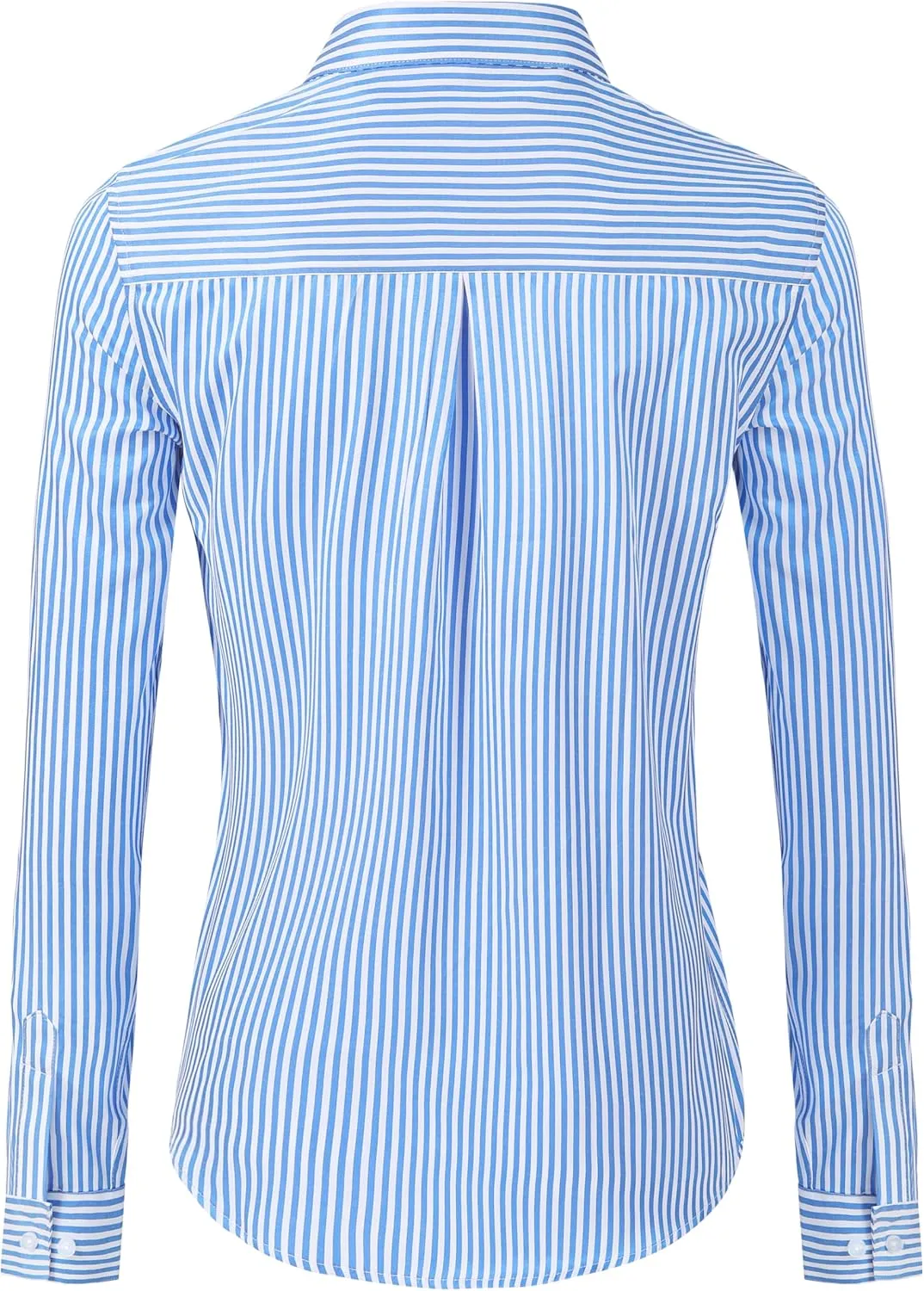 Ruisin Super Soft Wrinkle Free Button Down Shirts for Women Solid Long Sleeve Striped Formal Work Dress Blouses Tops