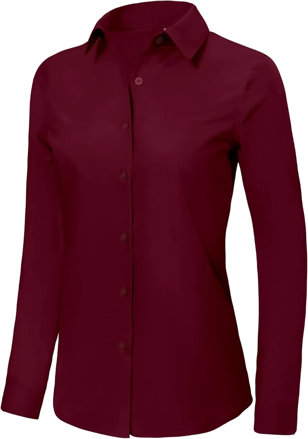 Ruisin Super Soft Wrinkle Free Button Down Shirts for Women Solid Long Sleeve Striped Formal Work Dress Blouses Tops