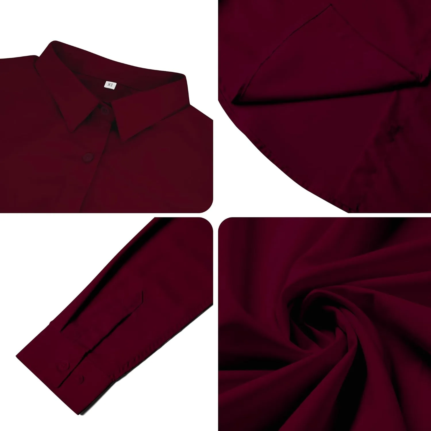 Ruisin Super Soft Wrinkle Free Button Down Shirts for Women Solid Long Sleeve Striped Formal Work Dress Blouses Tops