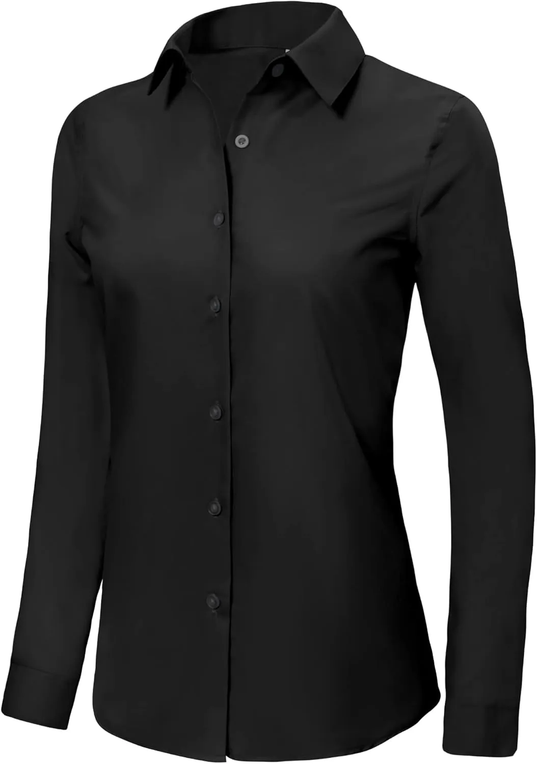 Ruisin Super Soft Wrinkle Free Button Down Shirts for Women Solid Long Sleeve Striped Formal Work Dress Blouses Tops