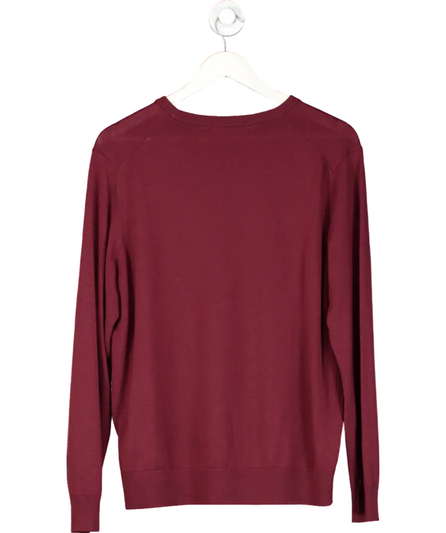 Uniqlo Red Wool Crew Neck Sweater UK XXL
