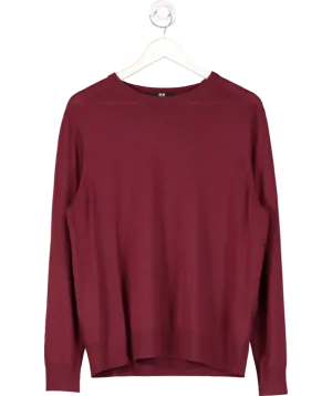 Uniqlo Red Wool Crew Neck Sweater UK XXL