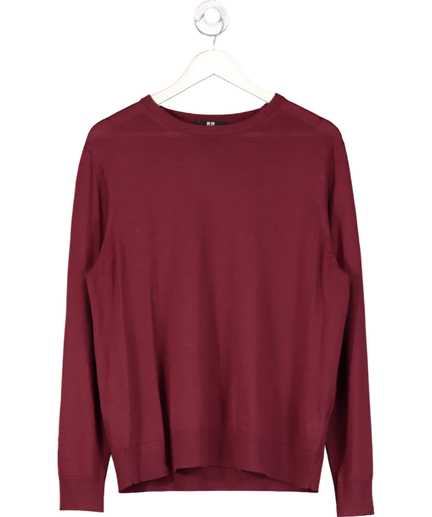 Uniqlo Red Wool Crew Neck Sweater UK XXL