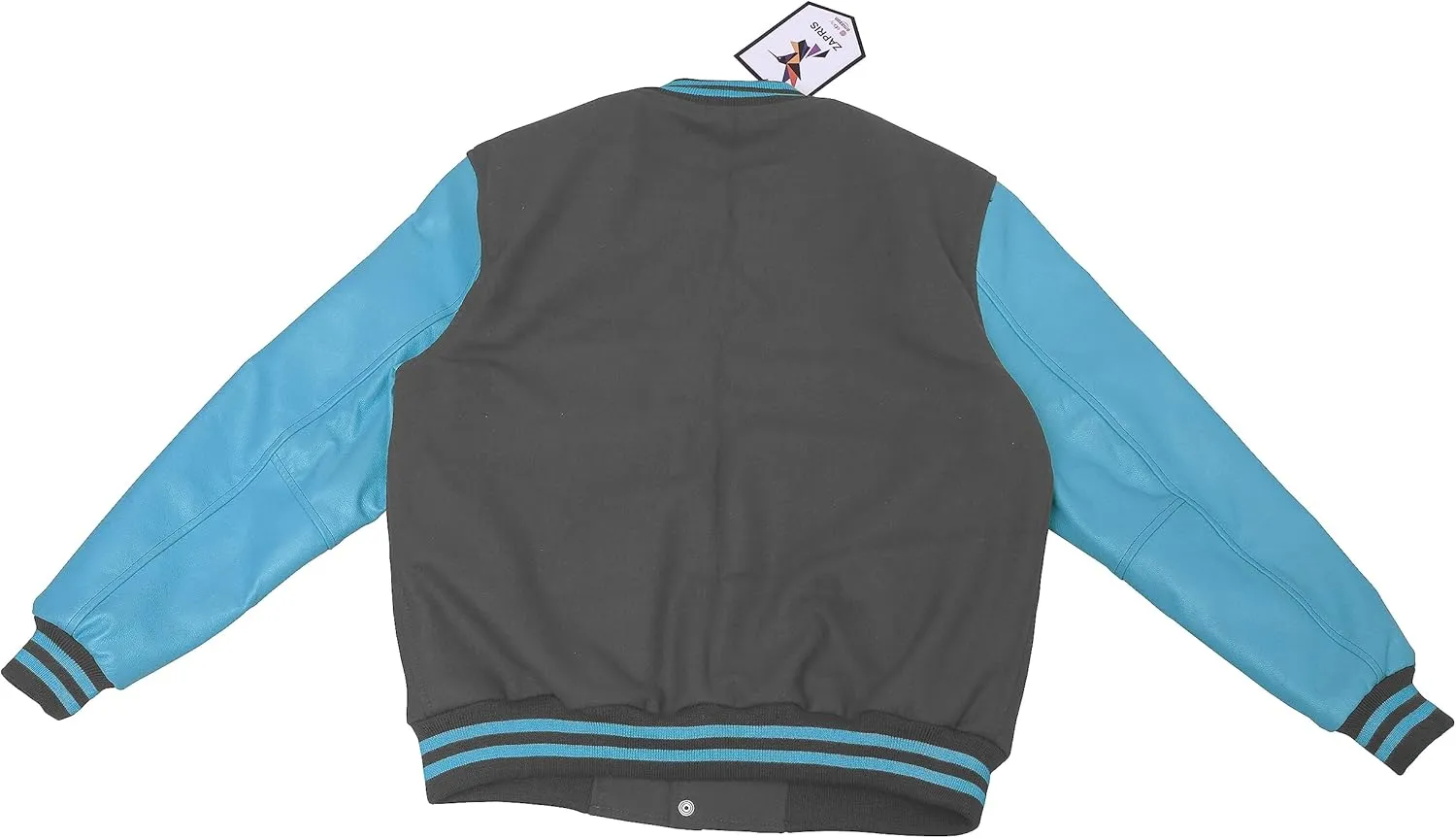 Unisex Women/Mens Varsity Letterman Jacket College Baseball Bomber Wool   Genuine Blue Leather Sleeves