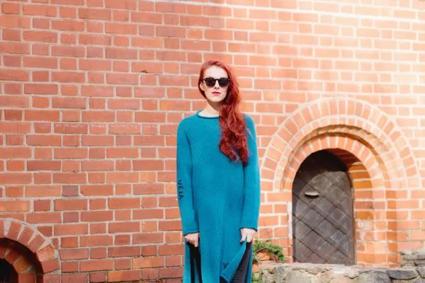 Warm long wool sweater About freedom | VÉJA