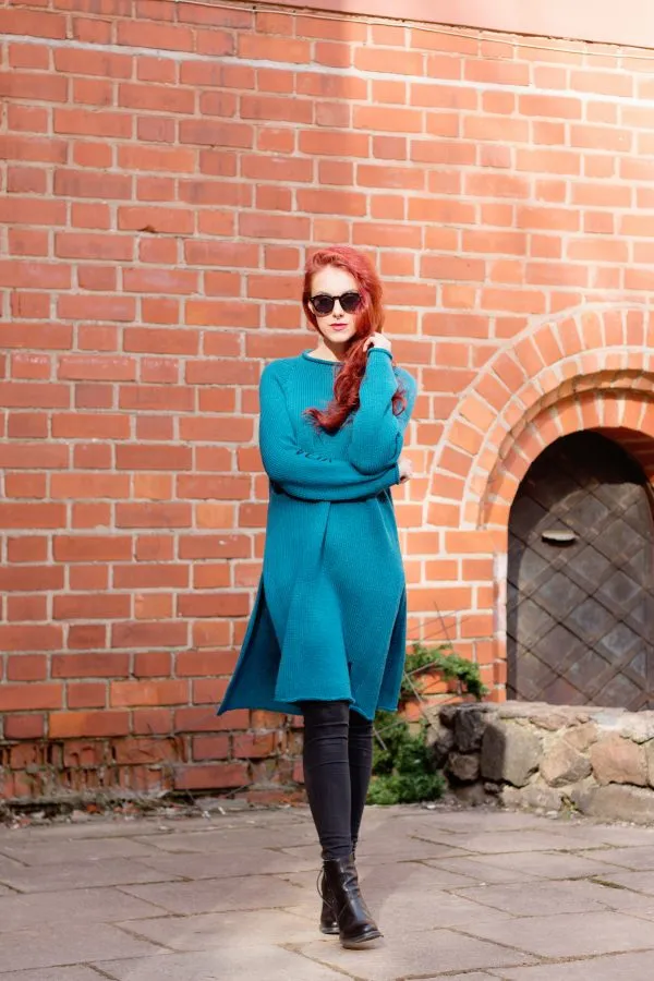 Warm long wool sweater About freedom | VÉJA