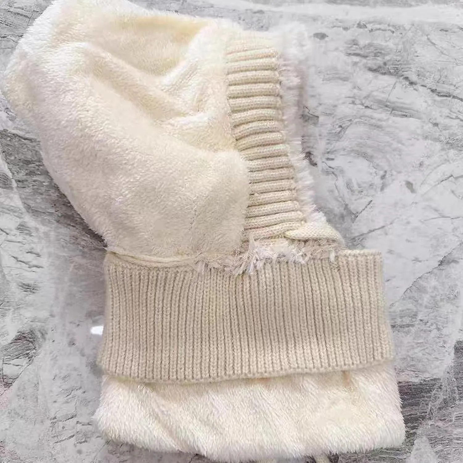 Women Knitted Hat Winter Windproof Warm Cap Trend Wool Thick Pullover Outdoor Skull Cap for Unisex