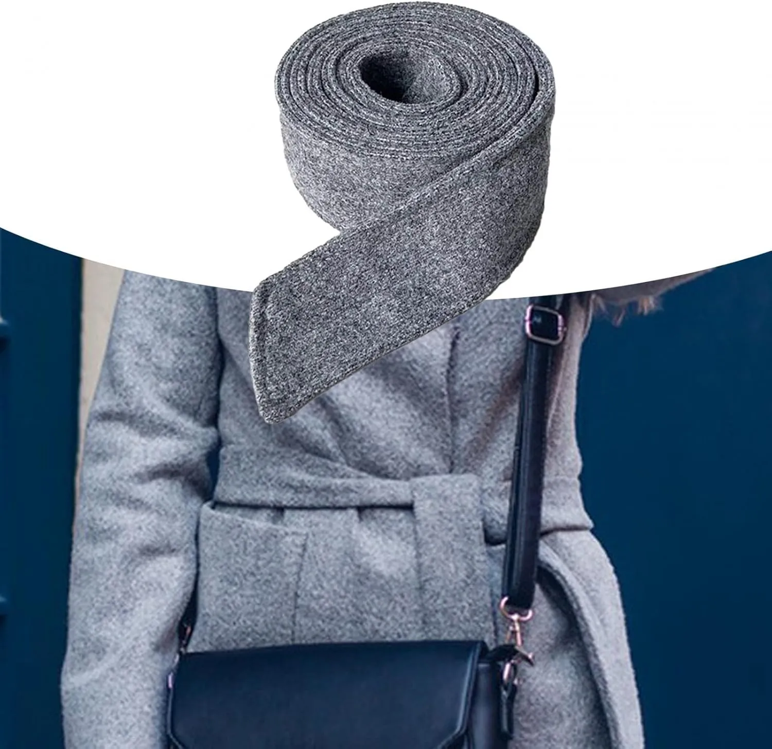 Women Woolen Overcoat Waist Belt Coat Belt, Artificial WoolenTrendy Waist Tie Sash Belt Replacement