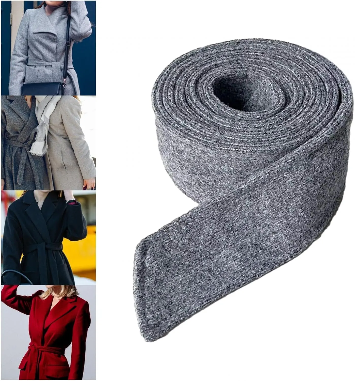 Women Woolen Overcoat Waist Belt Coat Belt, Artificial WoolenTrendy Waist Tie Sash Belt Replacement