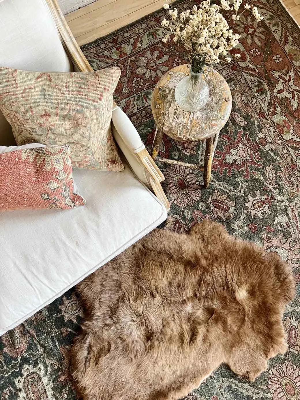 XL Soft Thick Auburn Organic Sheepskin