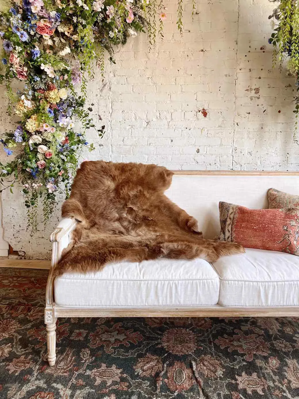 XL Soft Thick Auburn Organic Sheepskin