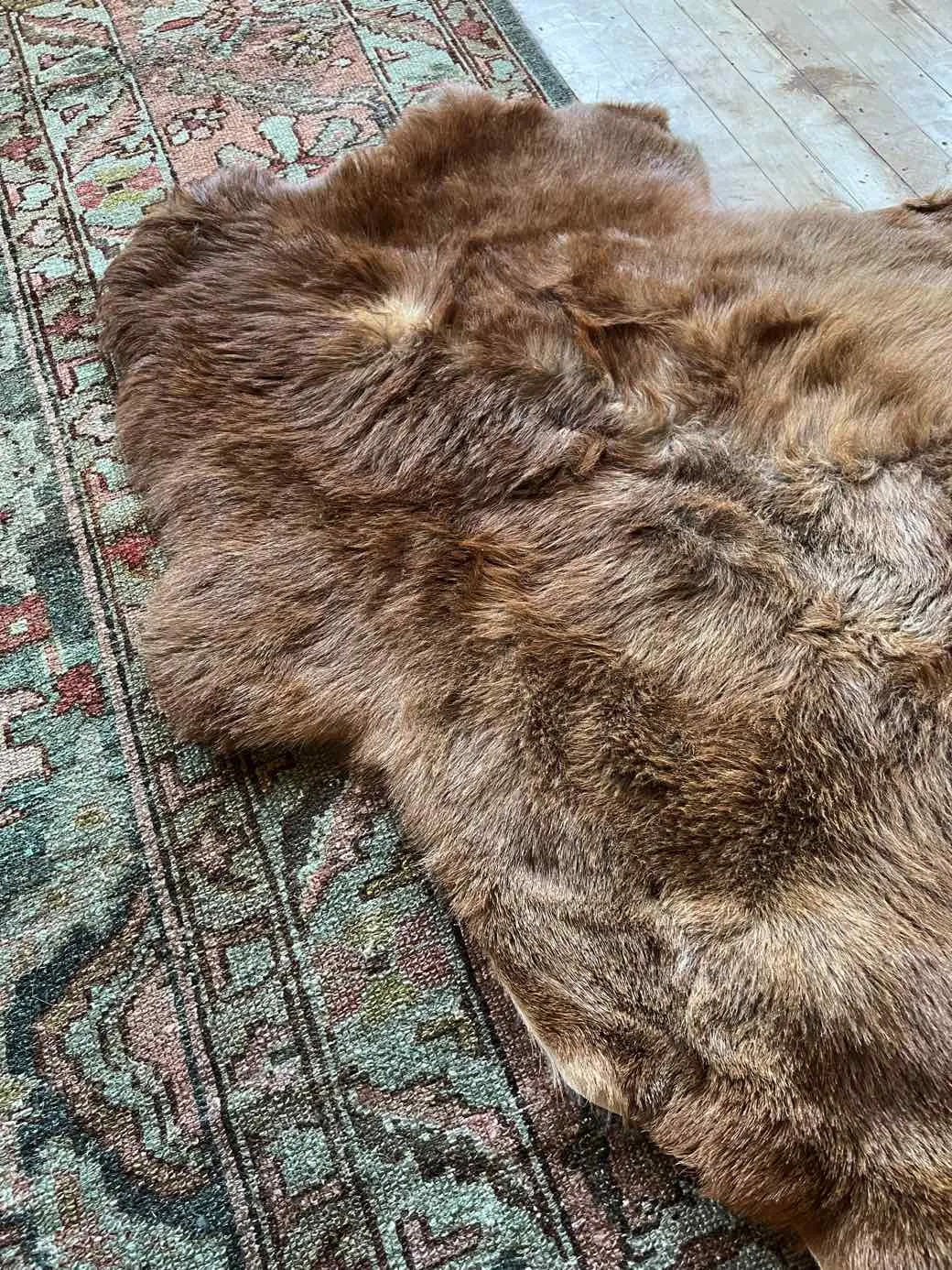 XL Soft Thick Auburn Organic Sheepskin