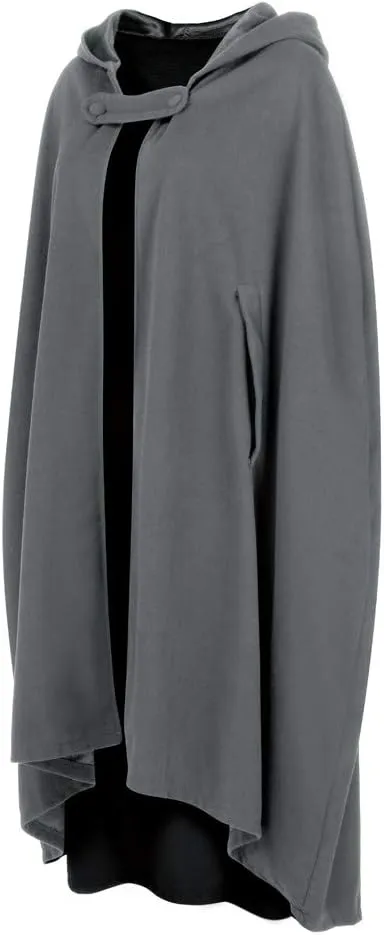 XUNRYAN Womens Winter Cape Coat Wool Blend Hooded Cloak Maxi Long Cardigans Open Front Poncho Outwear Halloween Costume