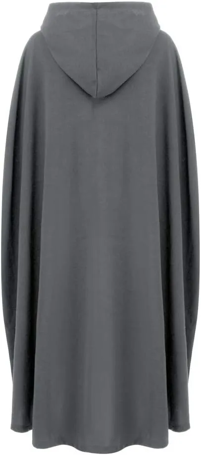XUNRYAN Womens Winter Cape Coat Wool Blend Hooded Cloak Maxi Long Cardigans Open Front Poncho Outwear Halloween Costume